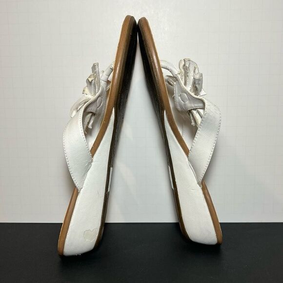 Womens ROCKET DOG White Floral Flip Flop Sandals / Size 8.5 Medium - Picture 6 of 8